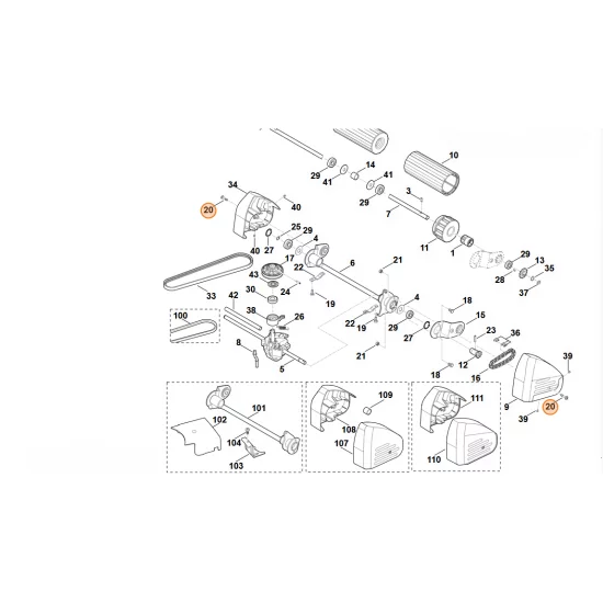 STIHL   Śruba ścinana M5x20 9039 499 0990